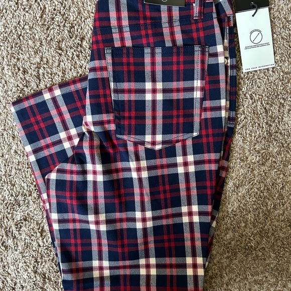 OAT New York Wallace Plaid High Rise Cropped Pants 27 - Picture 5 of 7